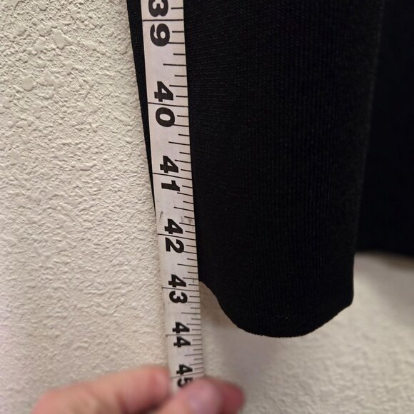 Misook XL Black Sleeveless Sheath Knit Midi Dress Minimalist Old Money Quiet Lux - Picture 8 of 8